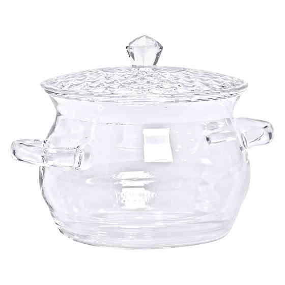 Скляна каструля з кришкою 2 л жаростійка Київ