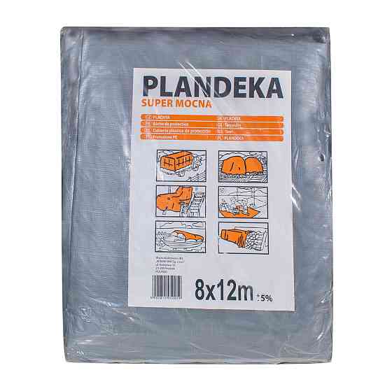 Тент 160 г/м2 8мх12м тарпауліновий "PLANDEKA" для захисту від вітру та дощу Дніпро