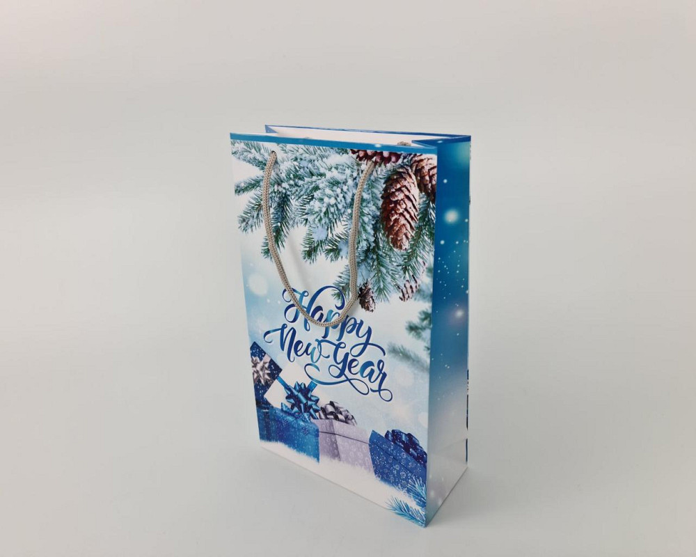 Новорічні пакети для подарунків, середній 17x26x8-010 (12 шт.) Харків - фото 4