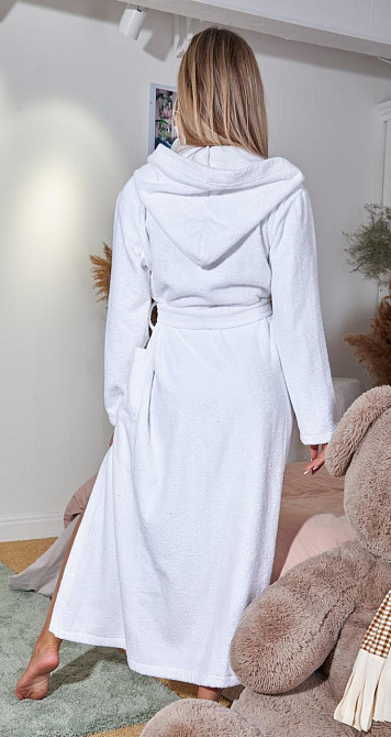 Хлопковый махровый халат с капюшоном Киев - изображение 4