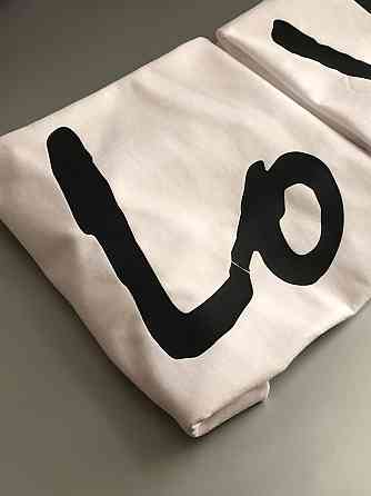 Білі Парні футболки для хлопця та дівчини з написами LOVE Чернівці