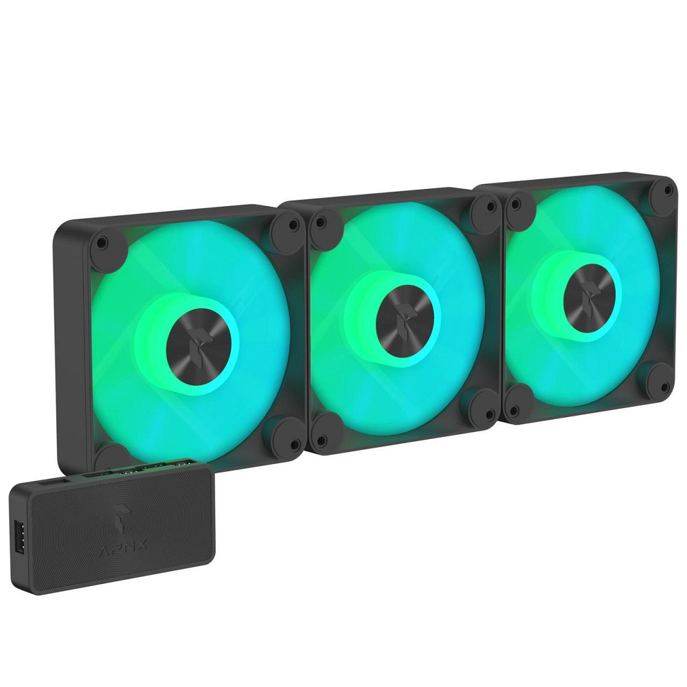 Вентилятор APNX FP1-120 ARGB Black - 3 Pack (APF3-PF11257.11) ( 15689 ) Харьков - изображение 1