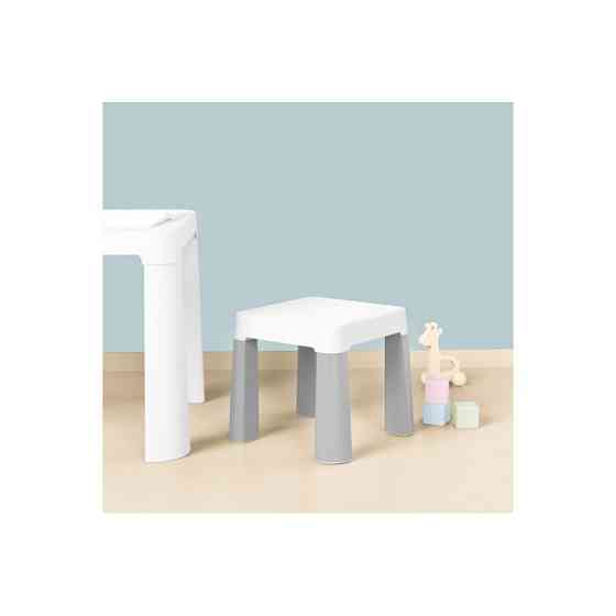 Дитячий табурет 0860TXK сіро-білий, до 75 кг 32 х 32 х 28 см Вінниця