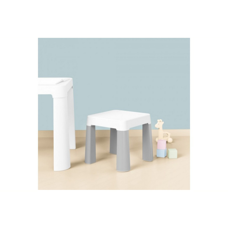 Детский табурет 0860TXK серо-белый, до 75 кг 32 х 32 х 28 см Винница - изображение 5