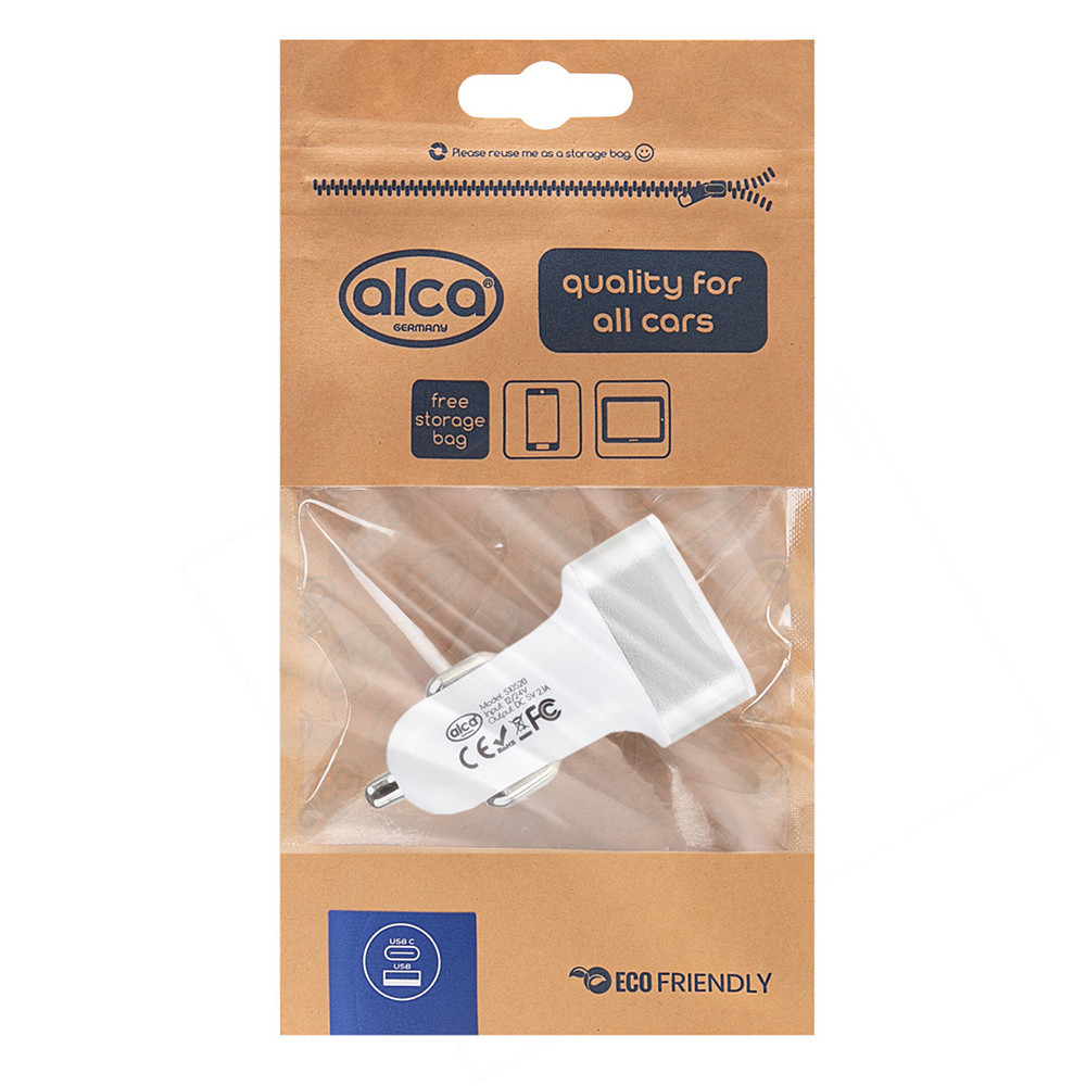 Зарядне в прикурювач 3USB 12/24В Alca білий, 510520 Киев - изображение 1