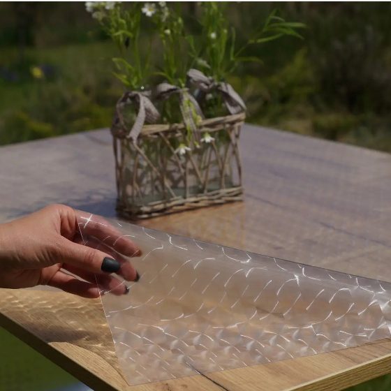 Клейонка кухонна 0,6мм*0,6м*20м м'яке скло Bona Domus Житомир