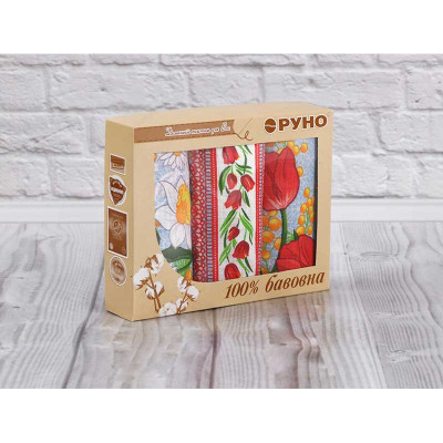 Полотенце Руно набор кухонных Весенние цветы 45х80 см 3 шт (707Т_Весняні квіти) Винница - изображение 1