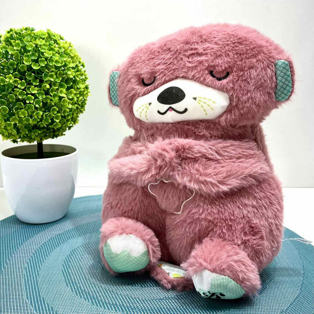 Видра інтерактивна дихає підсвічується сопить і відтворює заспокійливу музику Рожева (853-1) Чернигов - изображение 9