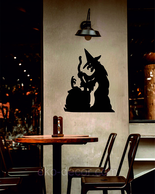 Декоративное настенное 3D Панно «Ведьма», Декор на стену с объемом 70*55 см, Черный Киев - изображение 8