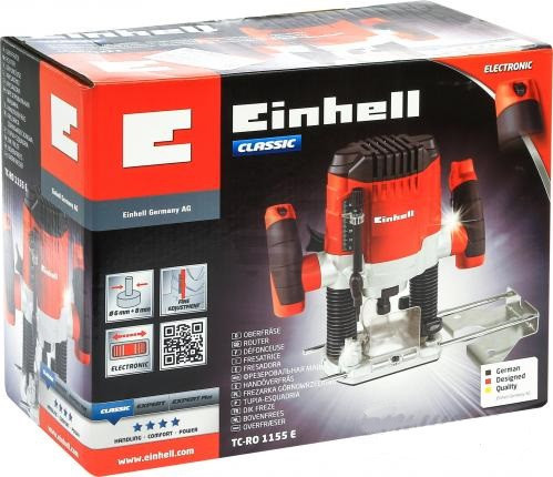 Електричний ручний столярний фрезер по дереву Einhell TC-RO 1155 E : 1100 Вт, 6-8 цанга, 30000 об/хв електрофрезер (4350470) Київ - фото 8