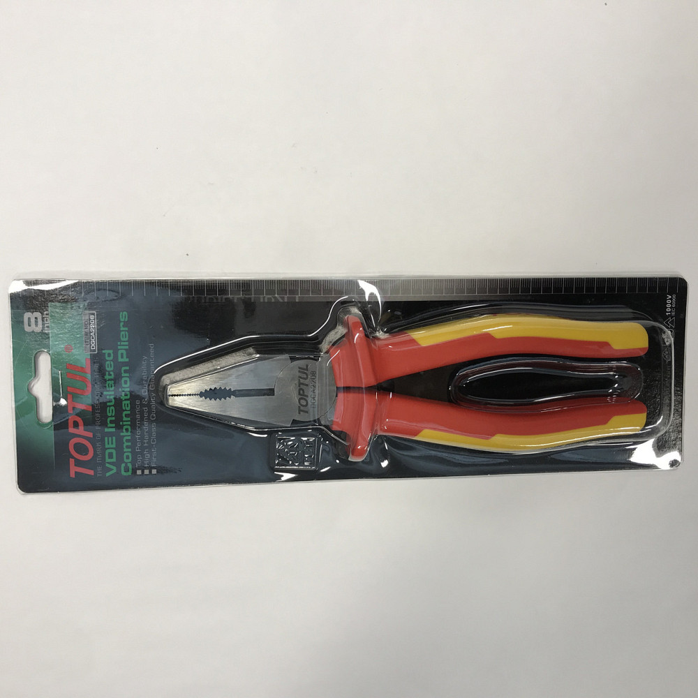 Плоскогубці з ізольованими ручками (пасатижі) 8" 1000V VDE TOPTUL DGCA2208 Одеса - фото 4