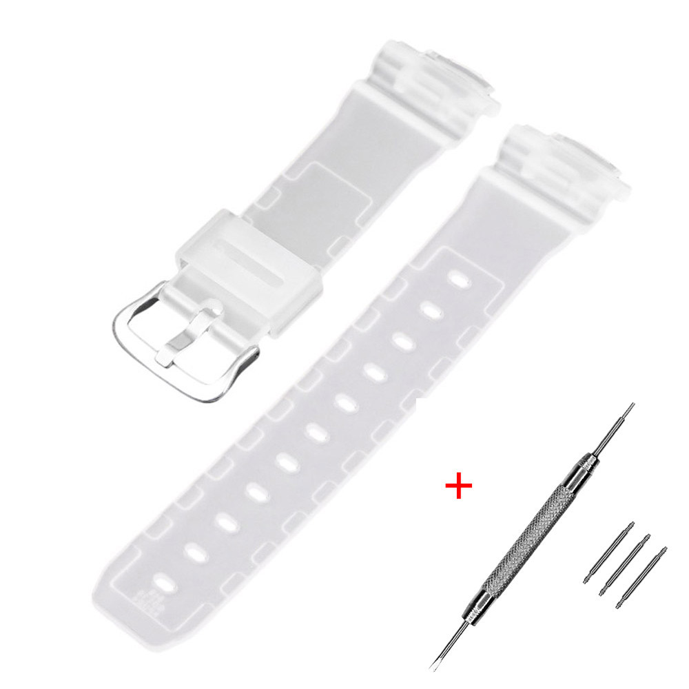 Ремешок для Casio G-Shock DW-5600/6900/G-5600/GW-M5610 Translucent Silver SBR Київ - фото 1