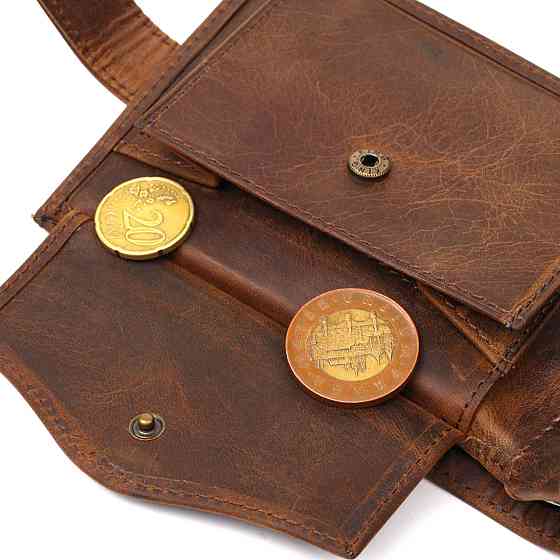 Винтажный мужской кошелек из натуральной кожи Tony Bellucci 22041 Коричневый Киев