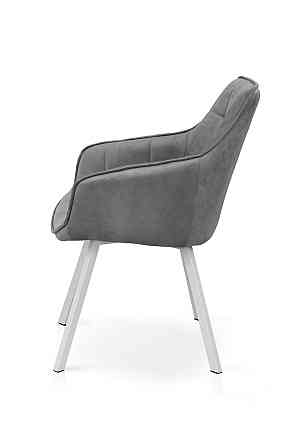 Крісло Тандем, білий/ велюр світл-сірий Киев