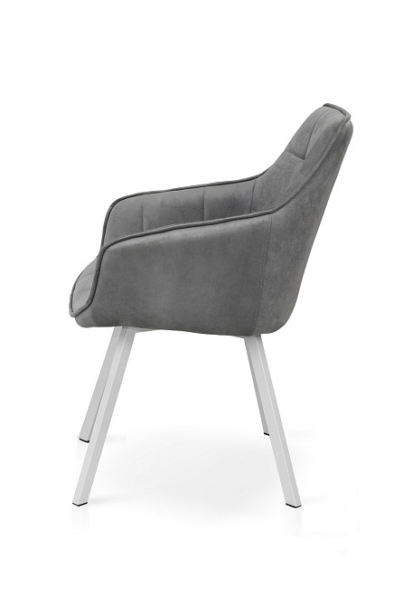 Крісло Тандем, білий/ велюр світл-сірий Киев - изображение 3