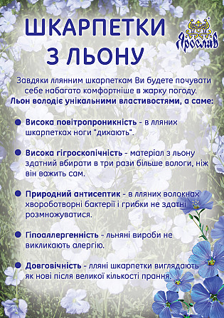 Шкарпетки льон - довгий, 27 класичний Київ - фото 7