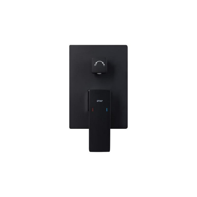 Душевая система из латуни Qtap Gemini скрытого монтажа на три потребителя с изливом QTGEM14BLM45703 Black Matt Харьков - изображение 4