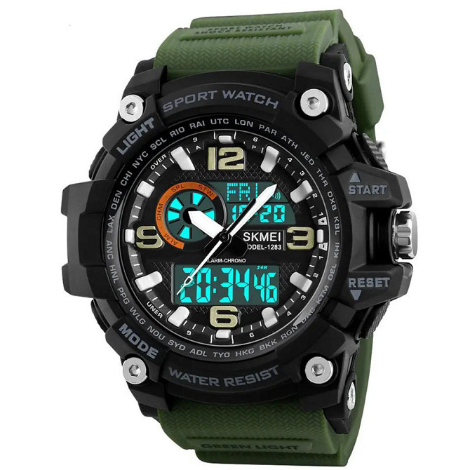 Годинники спецпризначенці SKMEI 1283AG ARMY GREEN, Годинник військовий чоловічий, WB-804 Годинники спортивні Київ - фото 6