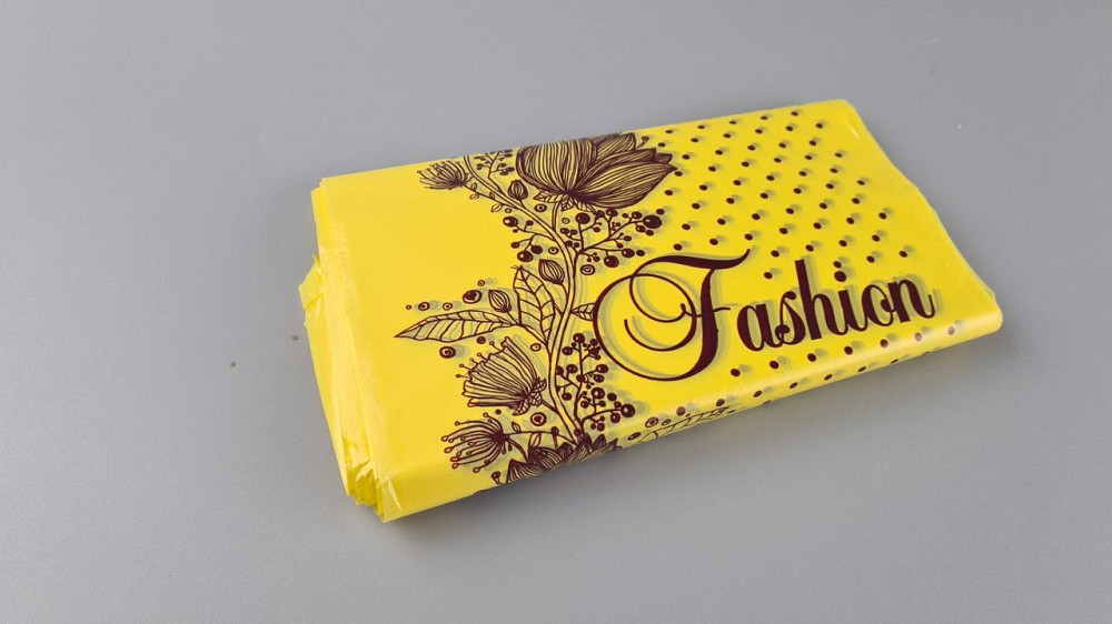 Пакет із прорізною ручкою (20*30)"Fashion квіти Жовтий"Леомі (100 шт.) Харків - фото 2