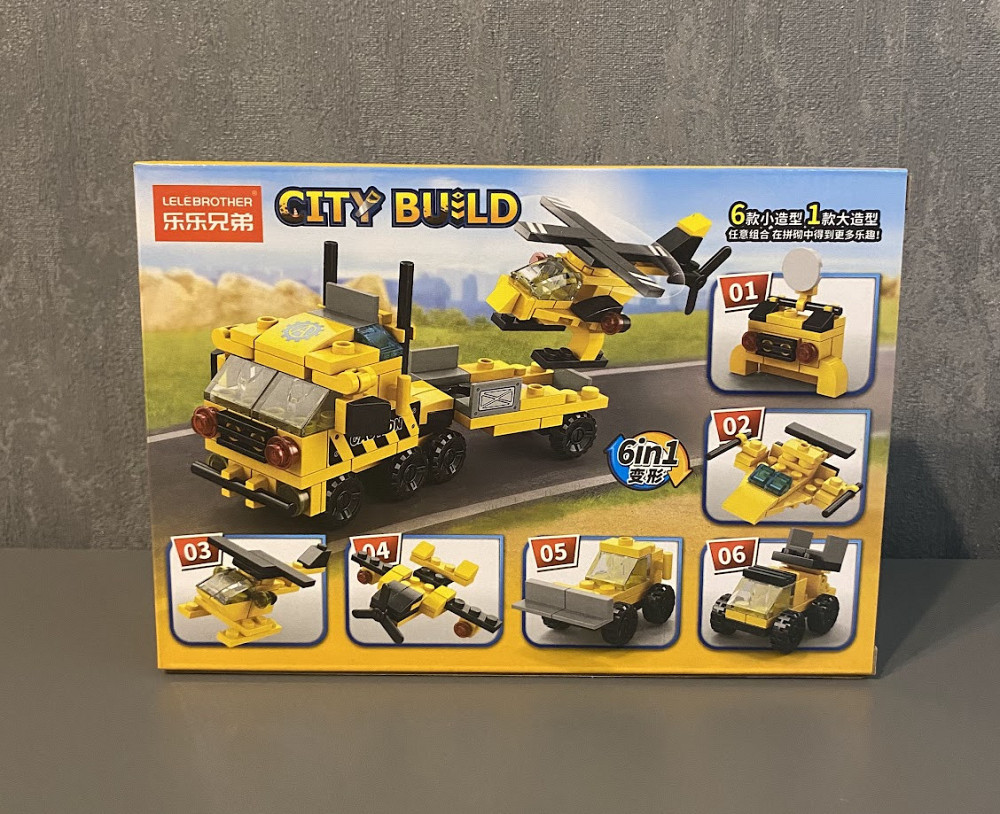 Конструктор LeleBrother строительная техника 6в1, цвет желтый, 118 деталь Киев - изображение 4