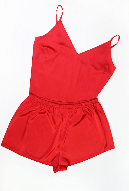 Пижама женская шелковая Красный 3XL-4XL Харьков - изображение 2