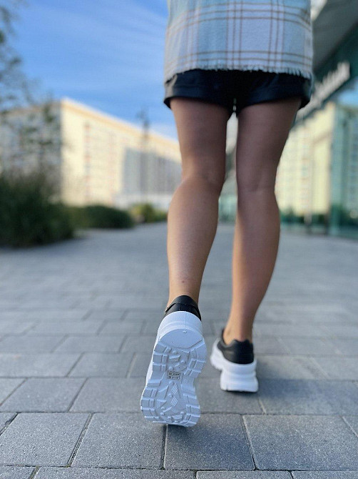 Кеды женские M122-1 черные эко-кожа размер 36-41 (4757) Коломия - фото 2