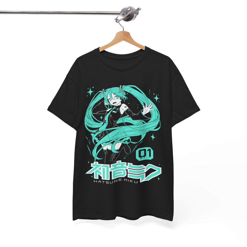 Футболка для хлопчика з аніме принтом Хатсуне Міку Аніме Гірл оверсайз (зріст від 165 до 180) Чорний AnimeJ0226m Дніпро - фото 6