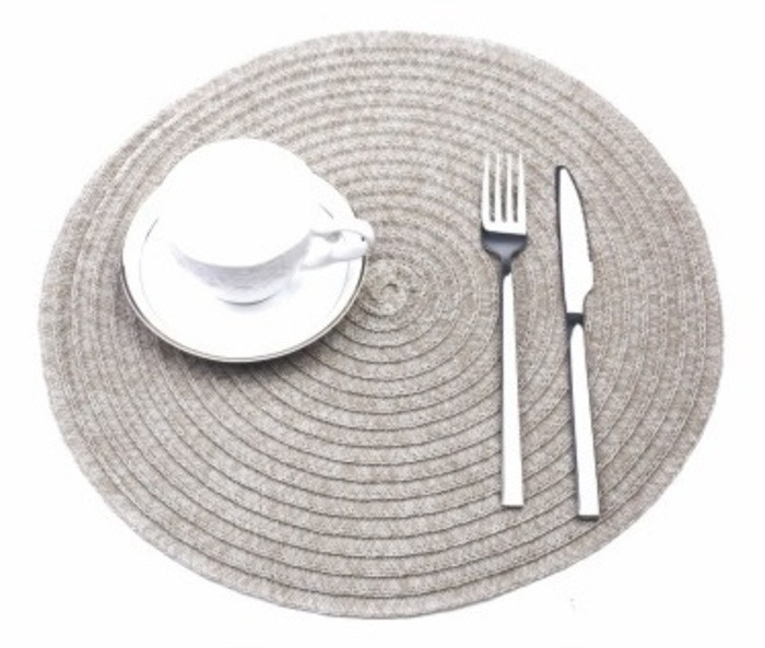 КИЛИМОК ДЛЯ СЕРВІРУВАННЯ СТОЛУ КРУГЛИЙ БЕЖЕВИЙ ∅ 38 СМ РОН (ШТ) 4223 ABA-OPT Одеса - фото 1