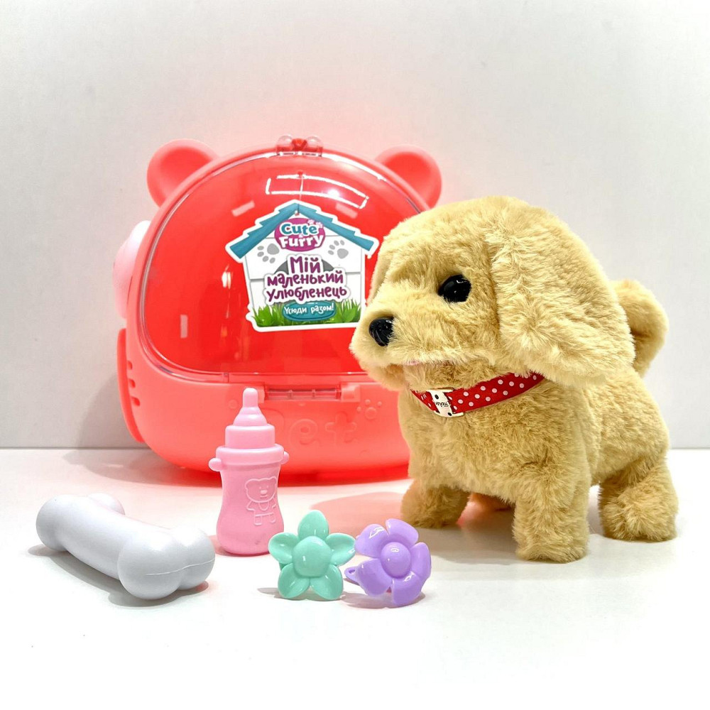 Собачка інтерактивна ходить гавкає ворушить хвостиком головою в переносці Бежева (688-122A) Чернігів - фото 1