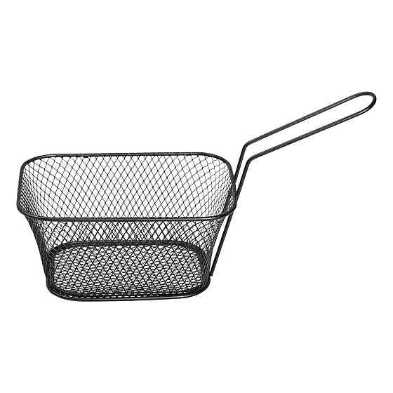 Zhongjing Кошик сервірувальний для картоплі фрі та снеків 14×10×6 см Чорний HP-19-8-B Киев