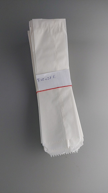 Пакет бумажный 7/0*28 белый жиронепроницаемый (2000 шт) Харків - фото 3