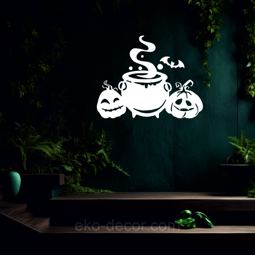 Декоративне настінне Панно «Коток відьми», Декор на стіну 90*70 см, Білий Київ - фото 7