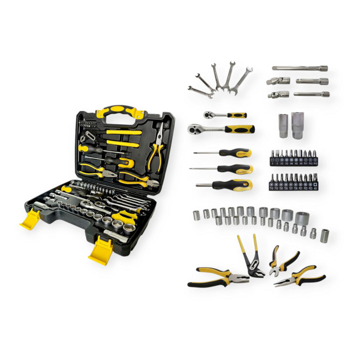 Набір інструменту 1/4",3/8" 65 шт, 4-24 мм з тріщ., подовжує., отв.-вороток Мукачево - фото 2