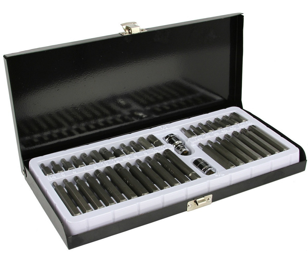 Набор бит для ключей с 2 переходниками 1/2 и 3/8 40 элементов Mar-Pol (M66410) Нововолынск - изображение 2