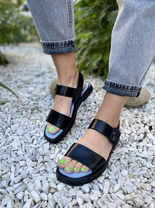 ALEX BELL БосонІжки жіночі ALEX BELL 876K/2-2-20AP чорні (літо, шкіра натуральна) (5065) 36-40 Коломыя - изображение 3