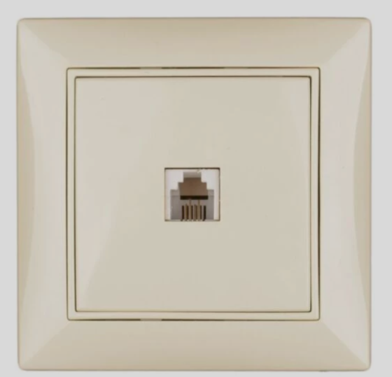 Розетка телефонна Anestech (біла) Вінниця