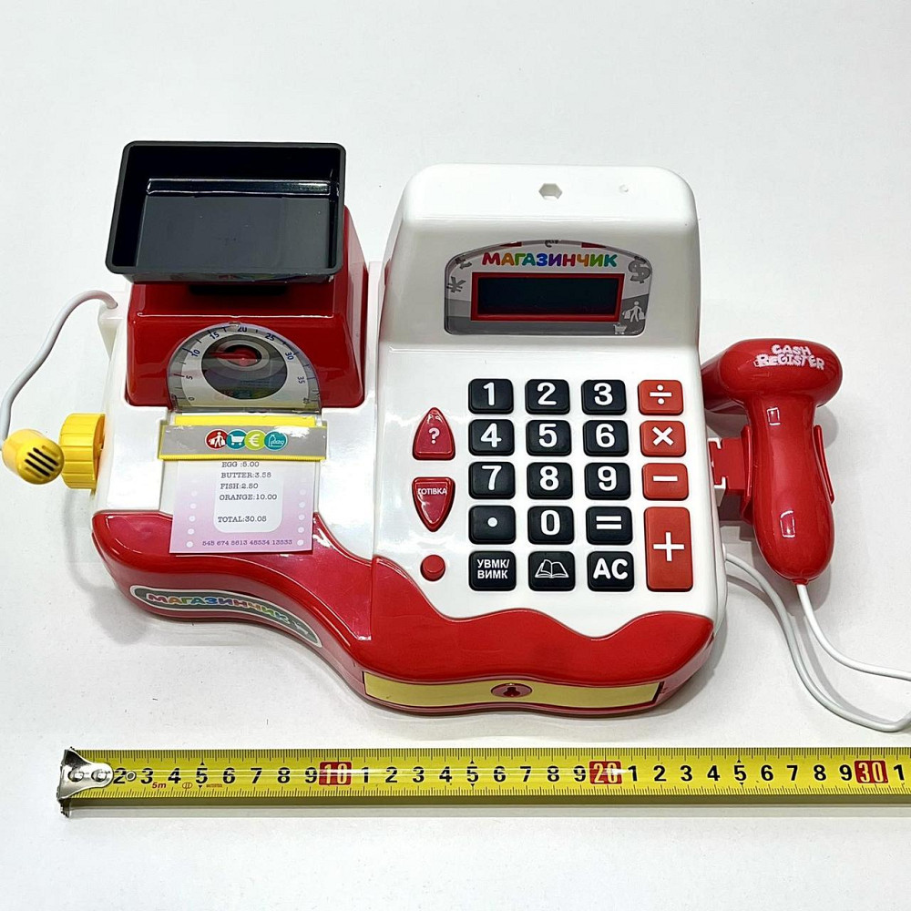 Дитячий ігровий касовий апарат Limo Toy з продуктами вагами Червоний (7162-1 UA) Чернигов - изображение 8