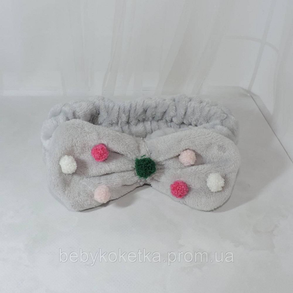 Косметична пов'язка для голови з бантиком Львів - фото 1