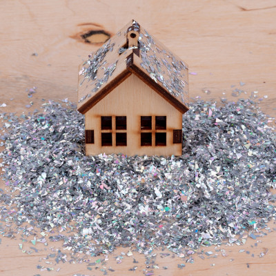 Украшение декоративное Novogod`ko сніг штучний, срібло, 80 г (974175) Винница - изображение 1