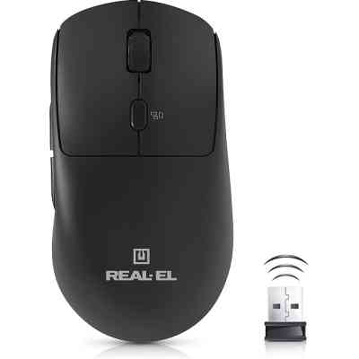 Мышка REAL-EL RM-355W Wireless Black (EL123200054) Винница