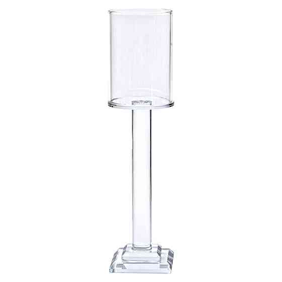 Декоративный стеклянный подсвечник на ножке 26 см Киев