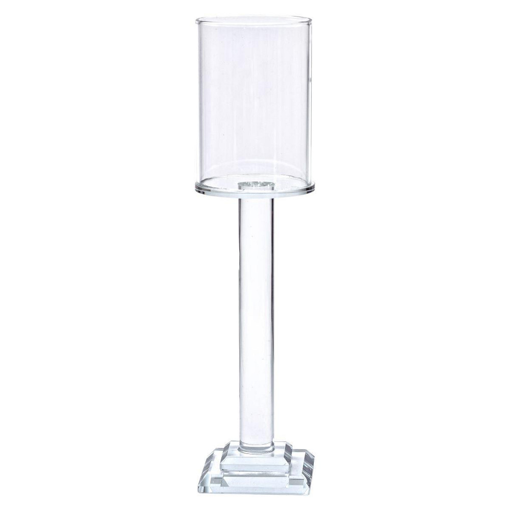 Декоративный стеклянный подсвечник на ножке 26 см Киев - изображение 1