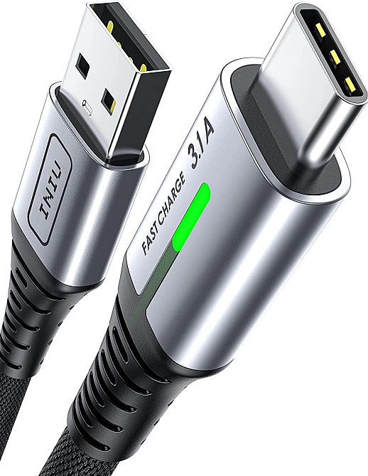 Зарядний кабель INIU USB - Type C 0,3м Луцьк - фото 1