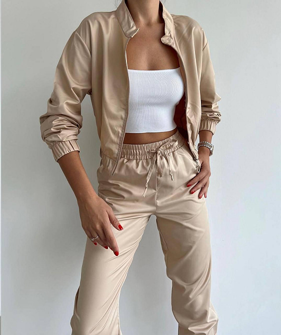 Жіночий стильний повсякденний костюм турецька плащівка Моко, 42/44 Одеса - фото 2