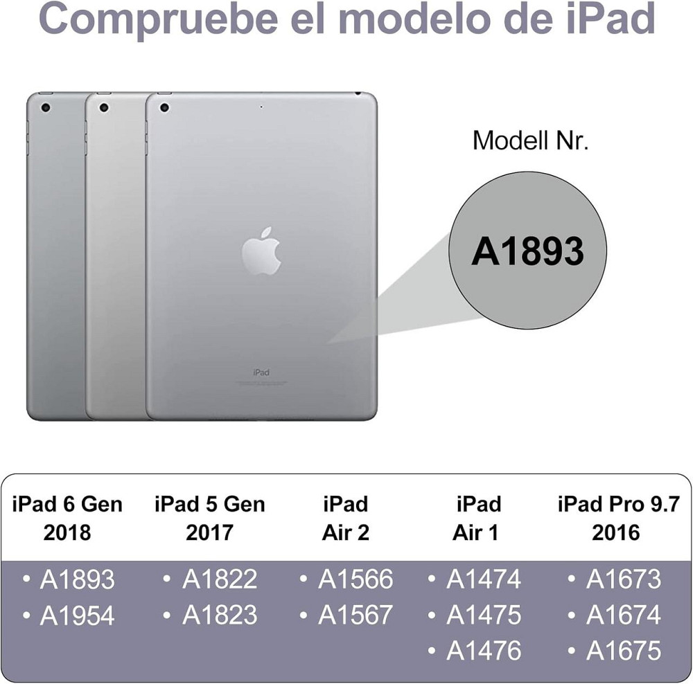 Чехол с магнитной клавиатурой для iPad 9.7” 5 6 поколения Pro, Air 1/2 подсветкой держатель стилуса лавандовый Киев - изображение 2