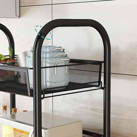 Металлическая этажерка на колесиках 63х27х45см,3 яруса SBR Киев