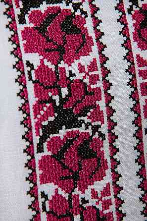 Вышиванка женская льняная, белая топ Киев