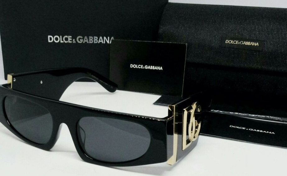 Брендовые модные узкие женские очки черные с золотым лого. Киев - изображение 8