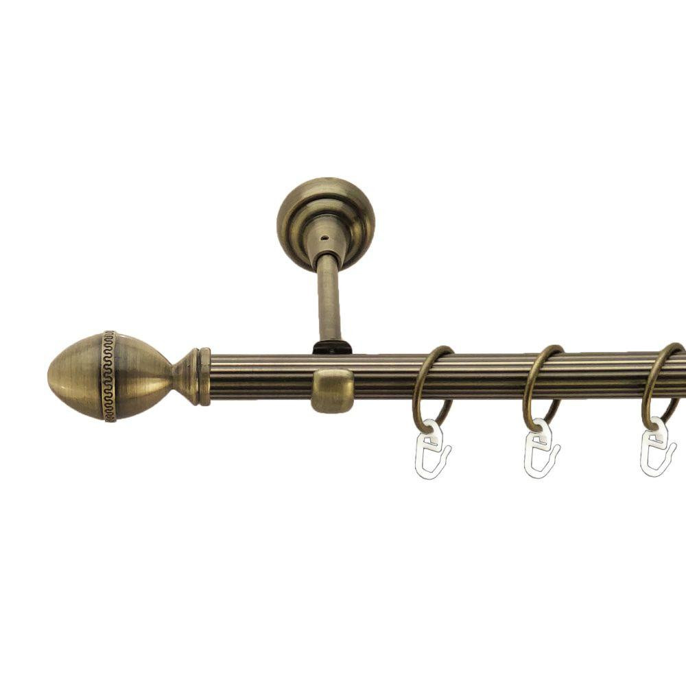 Карниз Orvit Фарже металевий однорядний відкритий рифлена труба кільце металеве Антик 19 мм 300 см (00-00021982) Львів - фото 1