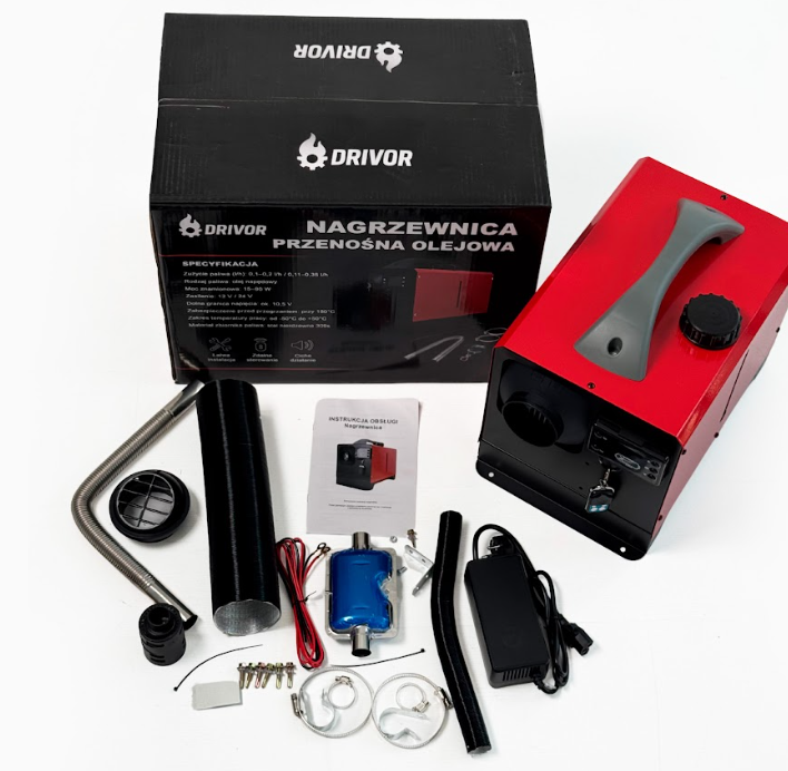 Автономний дизельний обігрівач (Webasto) Drivor 10 кВт (12В/24В/220В) з LCD-дисплеєм та пультом ДК Київ - фото 9